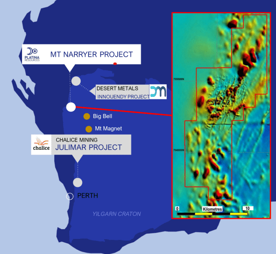 Location of Mt Narryer Gold Project