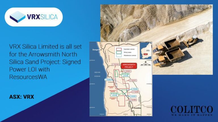 VRX Silica Limited is all set for the Arrow smith North Silica Sand Project: Signed Power LOI with Resources WA