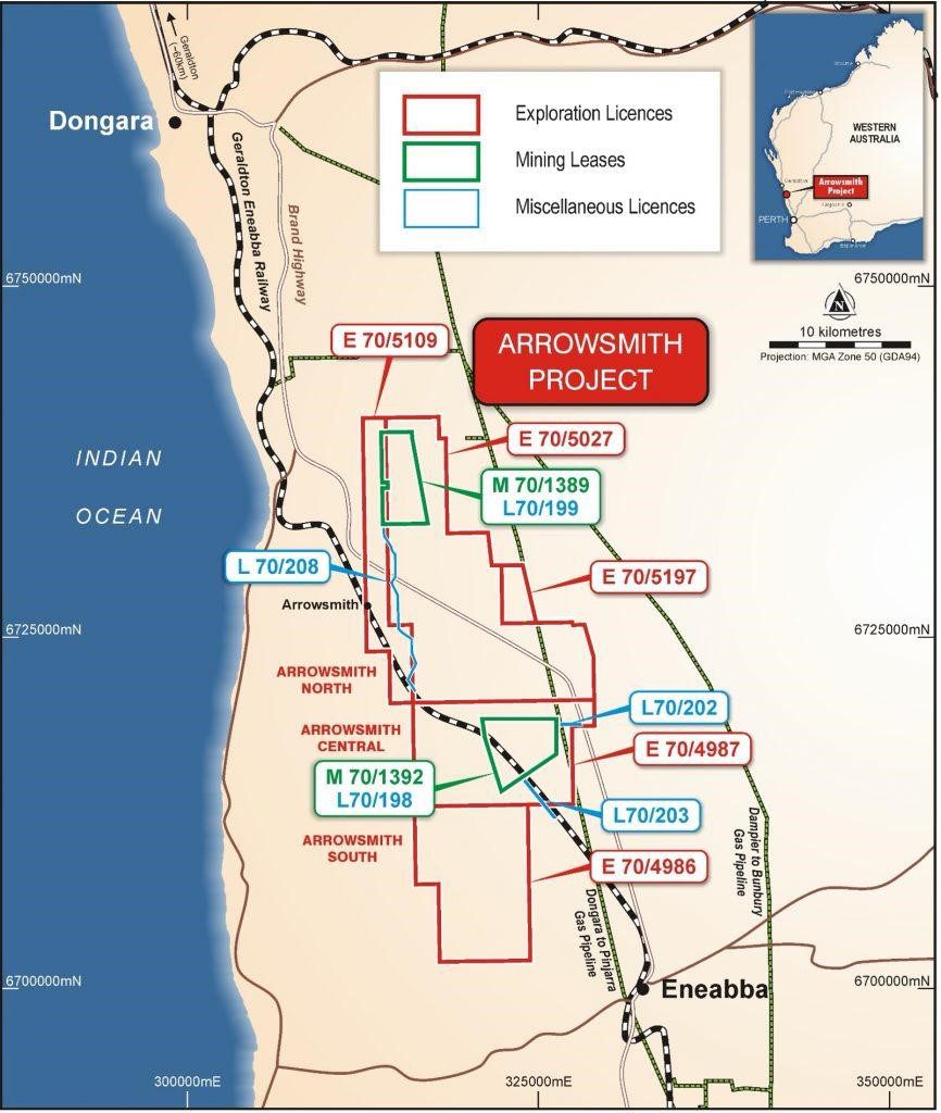 Location of Arrowsmith North Project