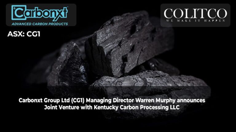 Carbonxt Group Ltd (CG1) Managing Director Warren Murphy announces Joint Venture with Kentucky Carbon Processing LLC