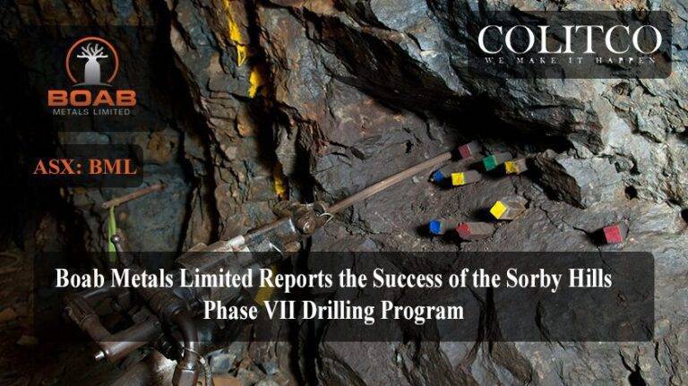 Boab Metals Limited Reports the Success of the Sorby Hills Phase VII Drilling Program