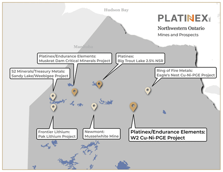 W2 Cu-Ni-PGE Project Location Map