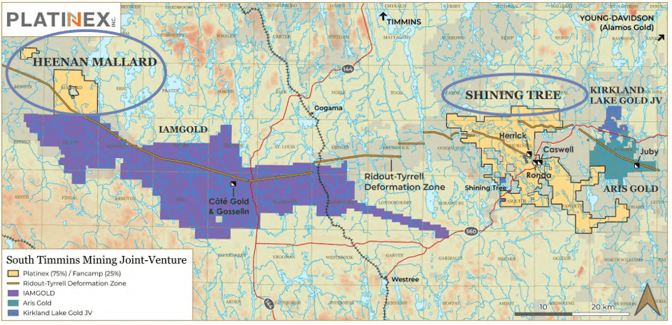 South Timmins Gold Project Location Map