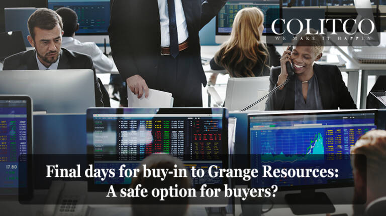 Final days for Grange Resources: a Safe Option For Buyers