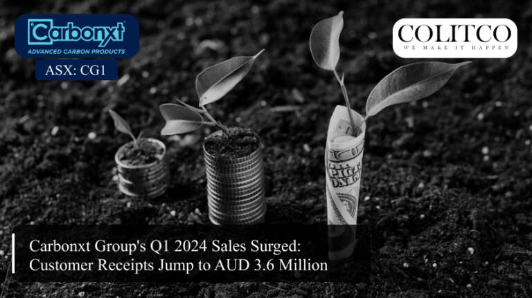 Carbonxt Group's Q1 2024 Sales Surged_  Customer Receipts Jump to AUD 3.6 Million
