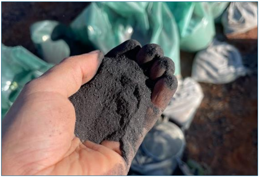 Characteristic Dense, Black-Coloured Magmatic Sulphide Mineralisation Observed At The Dante Reefs