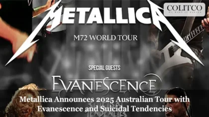 Metallica Announces 2025 Australian Tour with Evanescence and Suicidal Tendencies