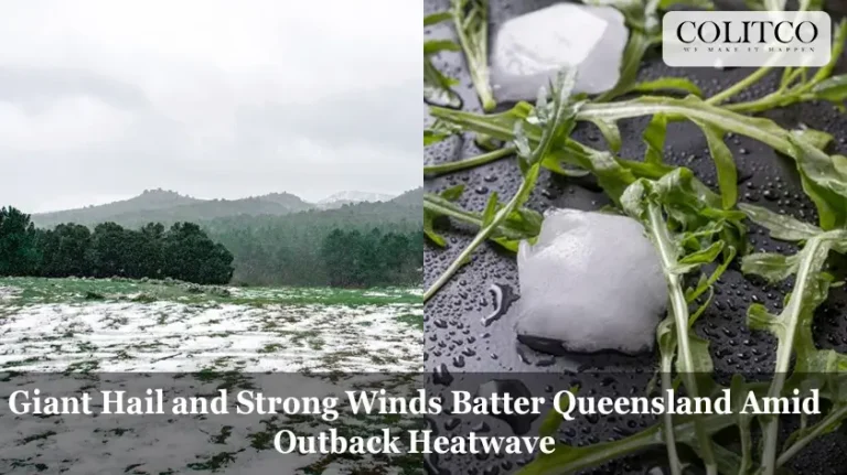 Giant Hail and Strong Winds Batter Queensland Amid Outback Heatwave