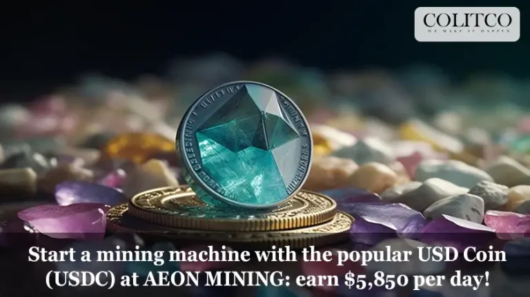 Start a mining machine with the popular USD Coin (USDC) at AEON MINING: earn $5,850 per day!