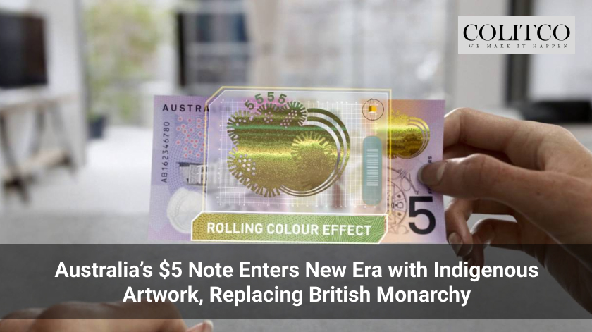 Australia’s $5 Note Enters New Era with Indigenous Artwork, Replacing British Monarchy
