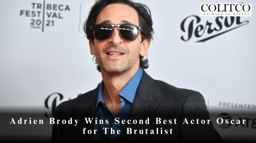Adrien Brody Wins Second Best Actor Oscar for The Brutalist
