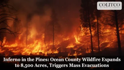 Inferno in the Pines Ocean County Wildfire Expands to 8,500 Acres, Triggers Mass Evacuations