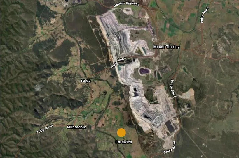 The epicentre of the earthquake was near the Mount Thorley Warkworth mine