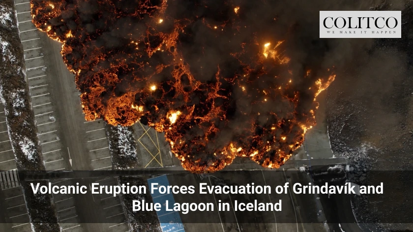 Volcanic Eruption Forces Evacuation of Grindavík and Blue Lagoon in Iceland