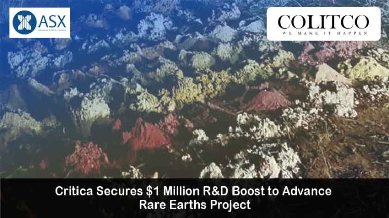 Critica Secures $1 Million R&D Boost to Advance Rare Earths Project