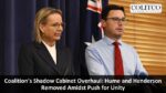 Coalition’s Shadow Cabinet Overhaul: Hume and Henderson Removed Amidst Push for Unity
