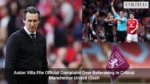 Aston Villa Protest Refereeing in Man Utd Defeat