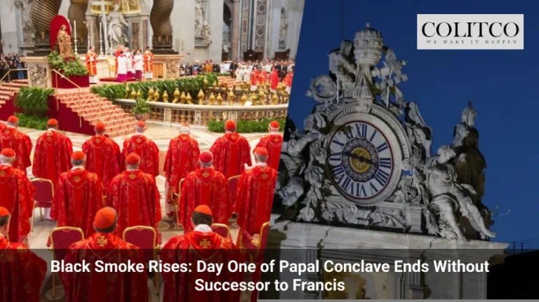 Black Smoke Rises_ Day One of Papal Conclave Ends Without Successor to Francis