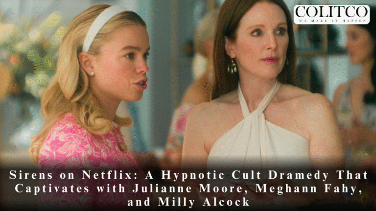 Sirens on Netflixulianne Moore, Meghann Fahy, and Milly Alcock