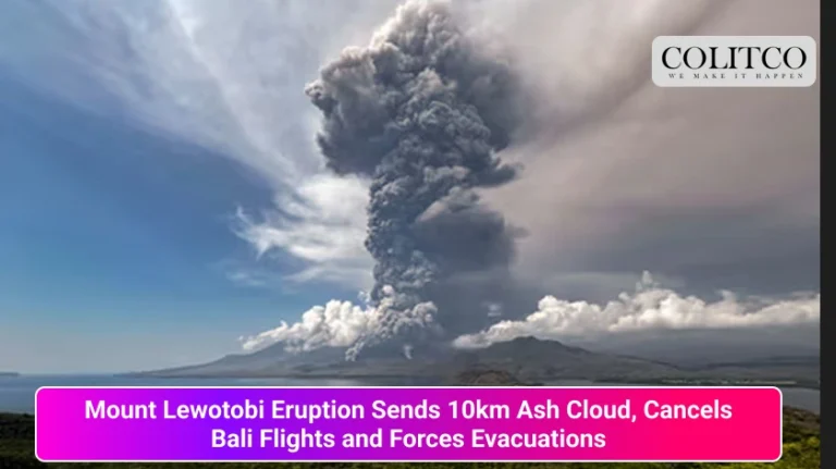 Mount Lewotobi Eruption Sends 10km Ash Cloud, Cancels Bali Flights and Forces Evacuations (1)