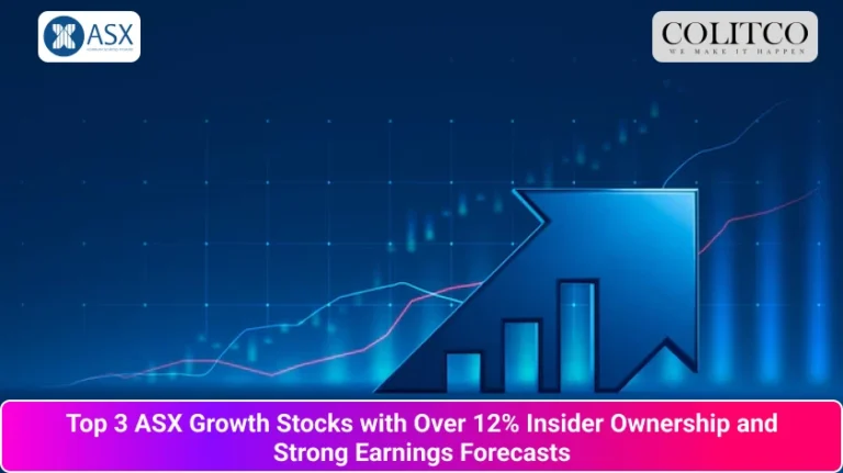 Top 3 ASX Growth Stocks with Over 12 Insider Ownership and Strong Earnings Forecasts (1)