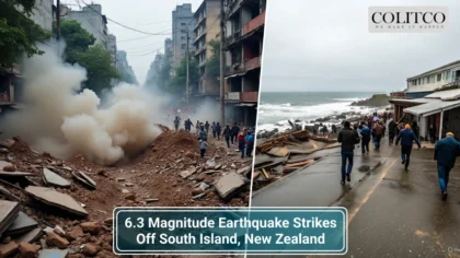 6.3 Magnitude Earthquake Strikes Off South Island, New Zealand