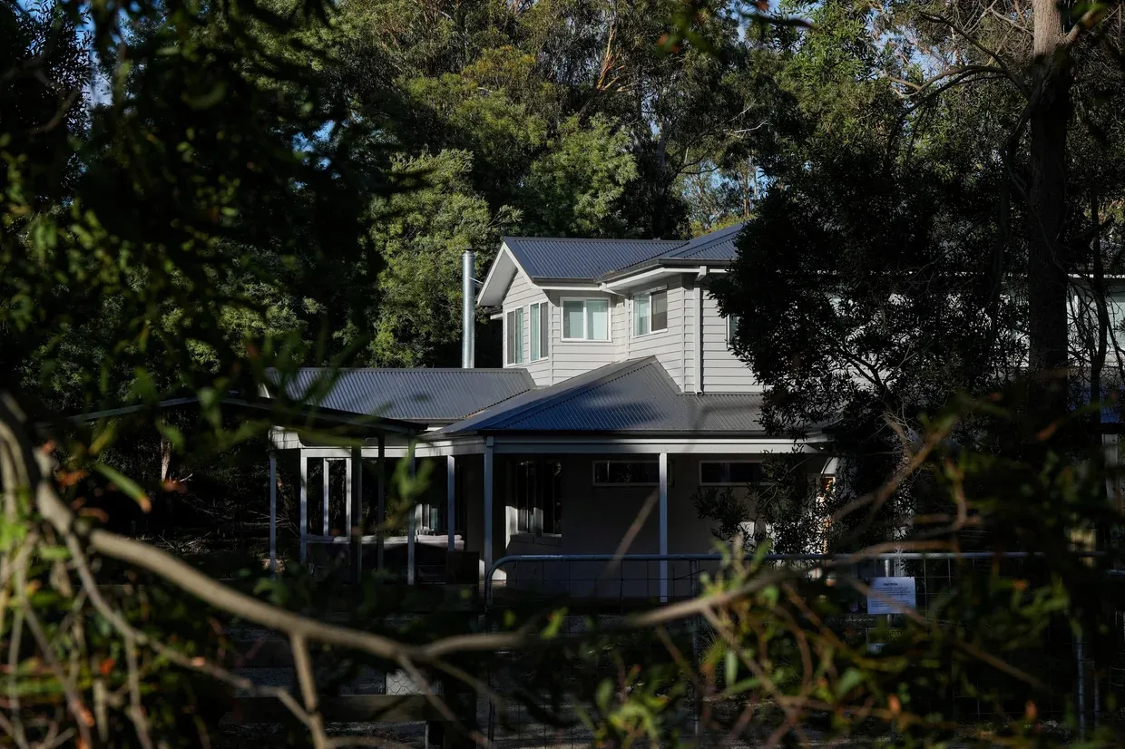A wide shot shows Erin Patterson’s home in Leongatha, Australia, taken on June 24, 2025.