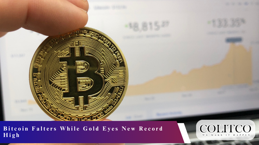 Bitcoin Falters While Gold Eyes New Record High