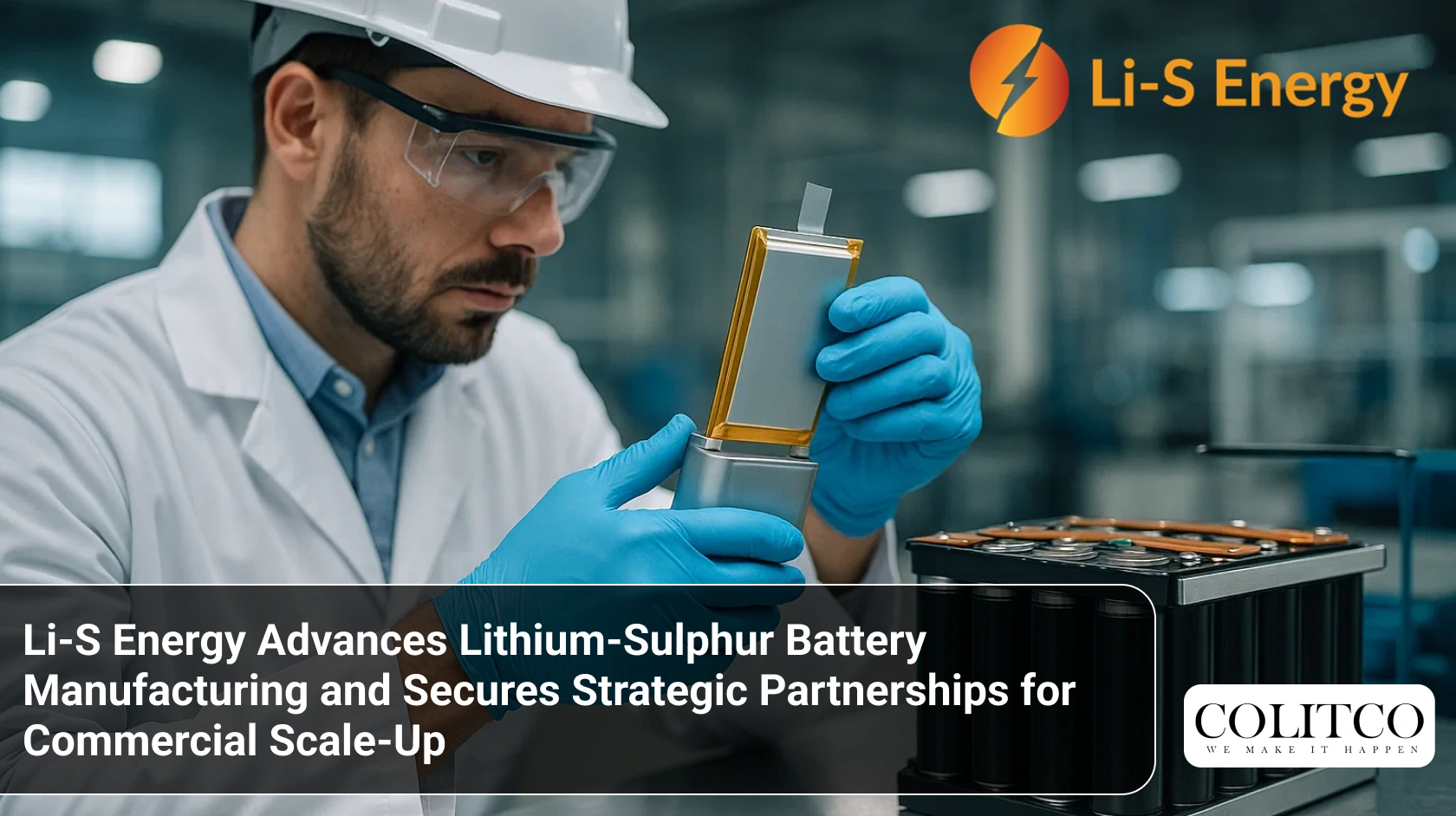 Li-S Energy Advances Lithium-Sulphur Battery Manufacturing and Secures Strategic Partnerships for Commercial Scale-Up