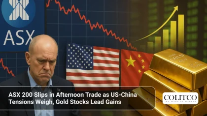 ASX 200 Slips in Afternoon Trade as US-China Tensions Weigh, Gold Stocks Lead Gains