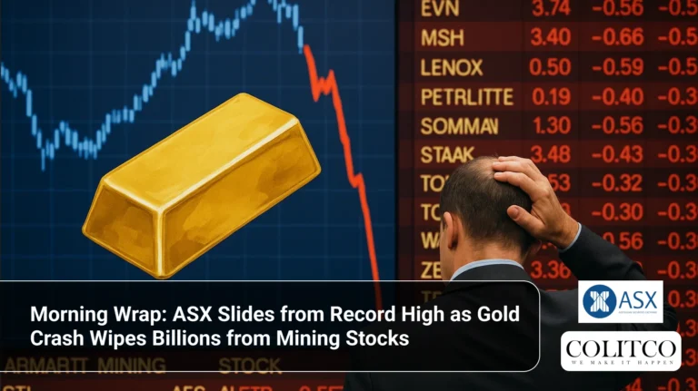 Morning Wrap_ ASX Slides from Record High as Gold Crash Wipes Billions from Mining Stocks