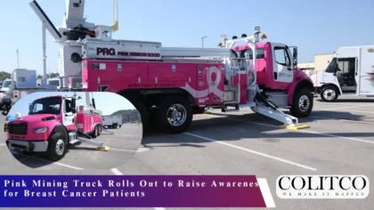 Pink Mining Truck Rolls Out to Raise Awareness for Breast Cancer Patients