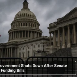 US Federal Government Shuts Down After Senate Fails to Pass Funding Bills