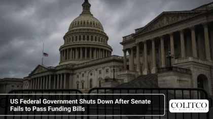US Federal Government Shuts Down After Senate Fails to Pass Funding Bills