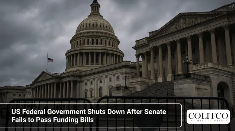 US Federal Government Shuts Down After Senate Fails to Pass Funding Bills