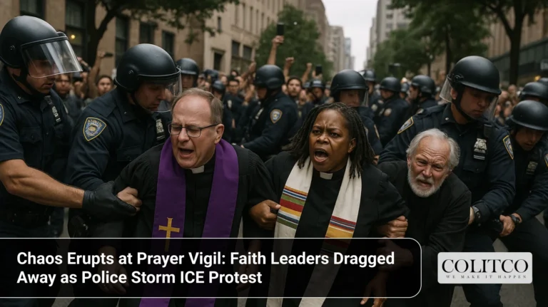Chaos Erupts at Prayer Vigil_ Faith Leaders Dragged Away as Police Storm ICE Protest