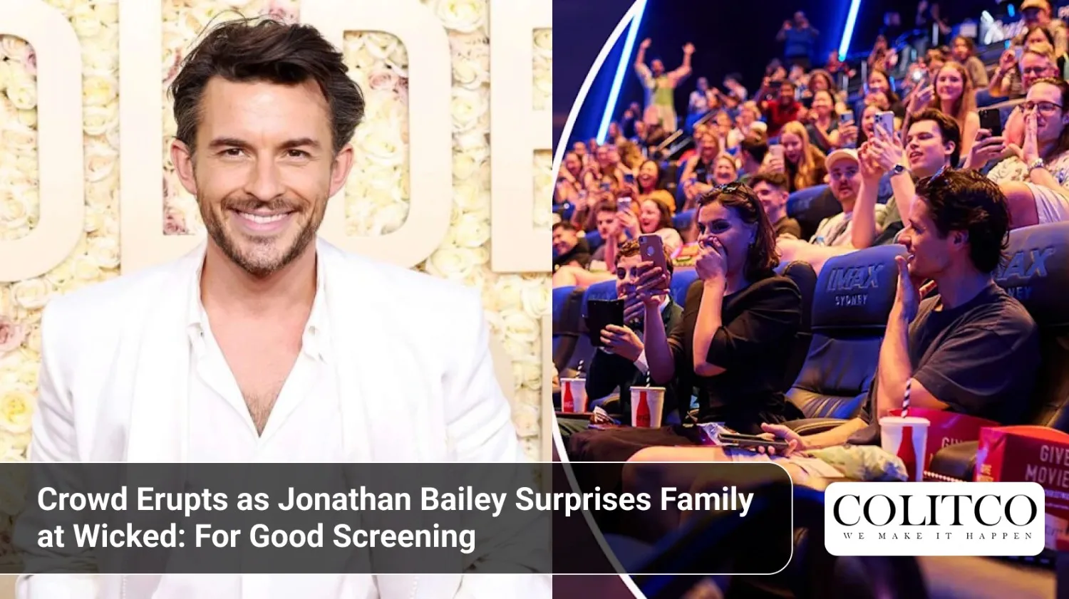 Crowd Erupts as Jonathan Bailey Surprises Family at Wicked: For Good Screening