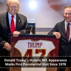 Sonald Trump Historic NFL apperance Marks First Presidents Visit Since 1978