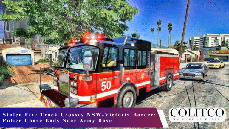 Stolen Fire Truck Crosses NSW-Victoria Border Police Chase Ends Near Army Base (1)