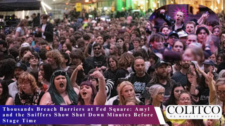 Thousands Breach Barriers at Fed Square Amyl and the Sniffers Show Shut Down Minutes Before Stage Time