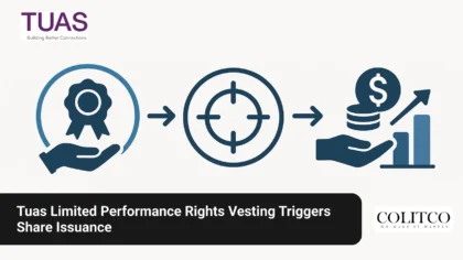 Tuas Limited Performance Rights Vesting Triggers Share Issuance