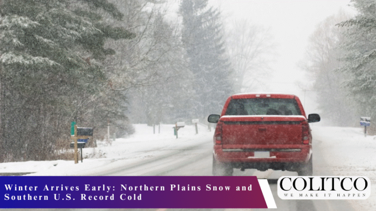 Winter Arrives Early Northern Plains Snow and Southern U.S. Record Cold