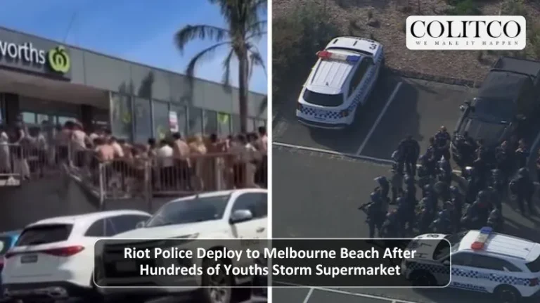 Riot Police Deploy to Melbourne Beach After Hundred of Youth Storm Supermarket