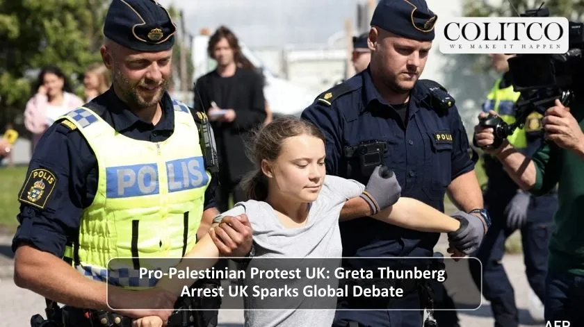 Pro Palestninion Pritest Uk Greta Thunberg Arrest UK Sparks Global Debate