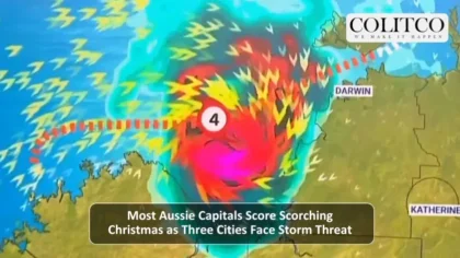 Most Aussie Capital Score Scorching Christmas as Three Cities Face Storm Threat