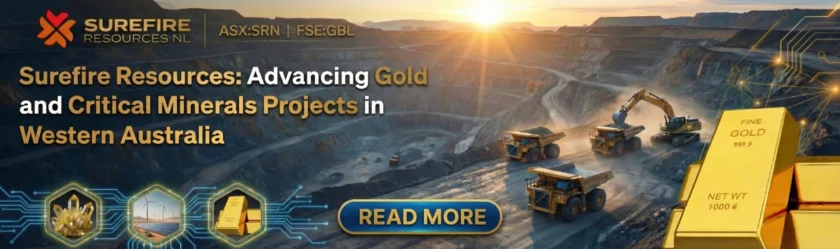 Aerial view of the Ravensthorpe Gold Project area in Western Australia, showing existing infrastructure and surrounding terrain