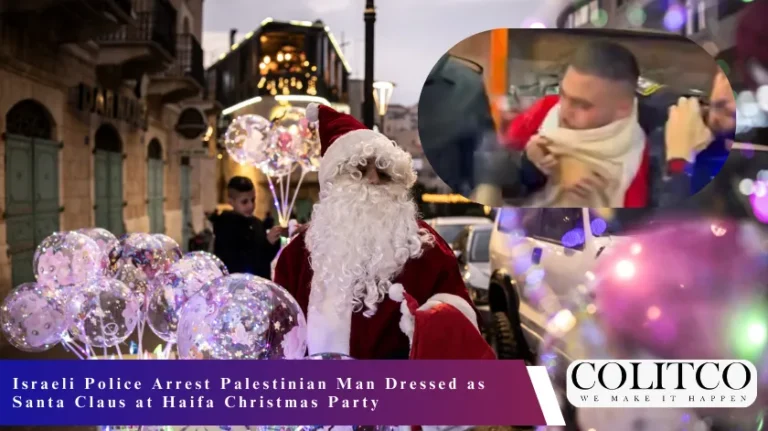 Iseaeli Police Arrest palestininan man Dreesed as Santa Cluase At Hanifa Christmas party