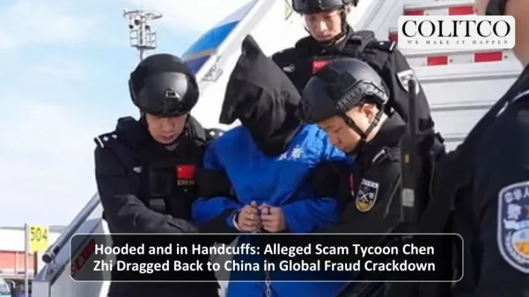 Hooded and in Handcuffs Alleged Sacn Tytcoon chen Zhi Dragged ti china in global fraud Crackdown