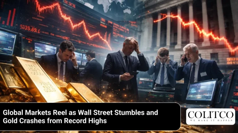 Global Markets Reel as wall street stumbles and gold crashes from record highs