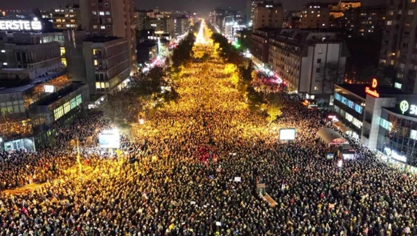 Protesters Gather In Novi Sad Demanding Accountability After The Deadly Station Disaster
